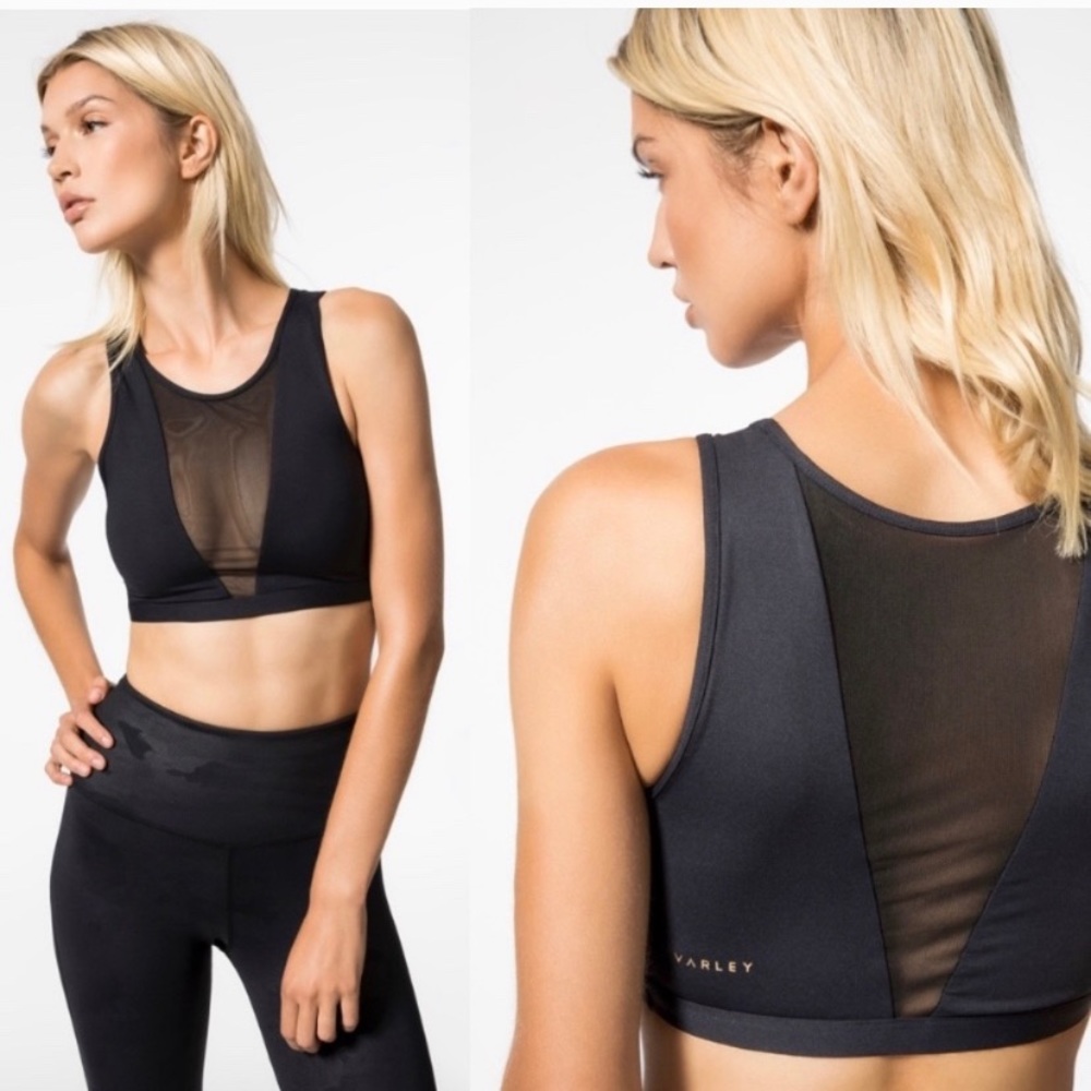 VARLEY MESH VNECK SPORTS BRA SIZE S